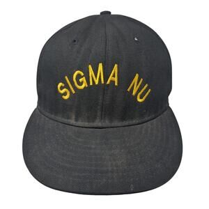 Sigma Nu Hi 455 Fitted Baseball Cap Black 7 3/8 Lightweight 6 Panel Pro-Line